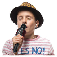 LENCO BMC-090 Karaoke-Mikrofon, schwarz