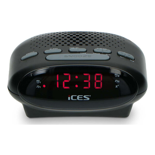 LENCO ICR-210 FM-Uhrenradio & Radiowecker. schwarz