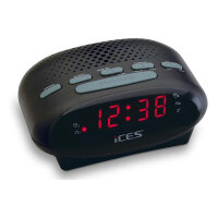 LENCO ICR-210 FM-Uhrenradio & Radiowecker. schwarz