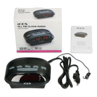 LENCO ICR-210 FM-Uhrenradio & Radiowecker. schwarz