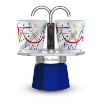 Bialetti Mini Express - Espressokocher-Set - blau + 2...