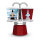 Bialetti Mini Express - Espressokocher-Set - rot + 2 Becher aus Arte Collection René Magritte