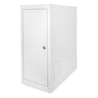 PC Schrank für Computergehäuse Glastür Digitus. inkl. Lüfter und Castorgruppe. Farbe Grau RAL 7035