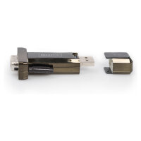 DIGITUS Adapter USB2.0/A -> seriell D-Sub9 St/St + 0.8m Kab retail