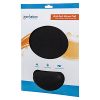 MANHATTAN Mauspad Schaumstoff mit Handballenauflage schwarz retail