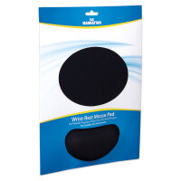 MANHATTAN Mauspad Schaumstoff mit Handballenauflage schwarz retail