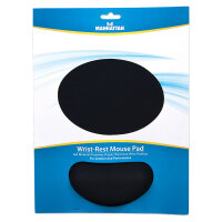 MANHATTAN Mauspad Schaumstoff mit Handballenauflage schwarz retail