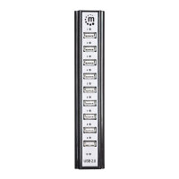 MANHATTAN USB-HUB 10-Port USB 2.0 Desktop Hub schwarz