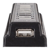 MANHATTAN USB-HUB 10-Port USB 2.0 Desktop Hub schwarz