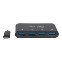 MANHATTAN USB 3.1 Gen1 TypC-Hub 4 USB A-Ports Strom über USB