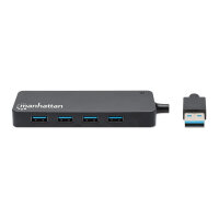 MANHATTAN 4-Port USB 3.2 Gen 1 Hub USB-A St./ 4x A-Buchse