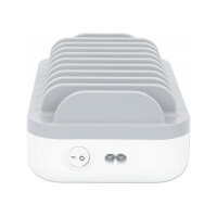 MANHATTAN 10-Port USB-Ladestation 120W weiß/grau