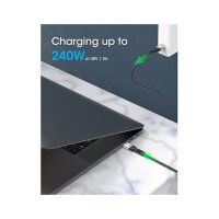 MANHATTAN USB4 USB-C Stecker/Stecker Kabel 240W 40G 8K 1m