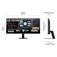 73cm/29" (2560x1080) LG 29U511A-B 21:9 WFHD IPS 5ms 100Hz HDMI DisplayPort VESA HDR
