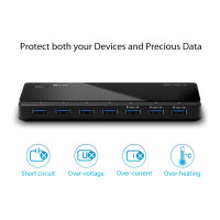 HUB 7Port TP-Link UH700 SuperSpeed 5Gbit/s aktiv mit Netzteil Black