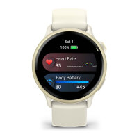 Garmin vivoactive 6 bone/lunargold alu