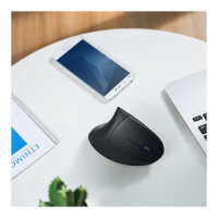 ANKER A7852 kabellose vertikale 2.4G ergonomische Maus mit Nano USB-Dongle Vor/Zurck-Tasten (2x AAA Batt. nicht enthalten)