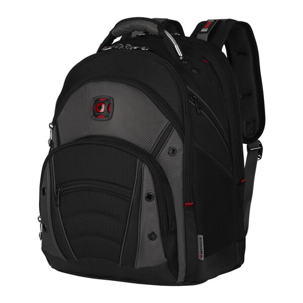 WENGER Synergy Notebook Rucksack fuer 35.8 bis 39.6cm 14.1 bis 15.6Zoll Tablet. Laptop schwarz grau