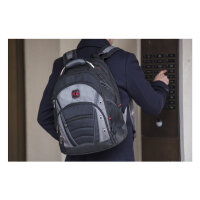 WENGER Synergy Notebook Rucksack fuer 35.8 bis 39.6cm 14.1 bis 15.6Zoll Tablet. Laptop schwarz grau