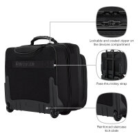 WENGER Legacy Black Series 39,62cm 15,6Zoll Wheeled Laptop Case w Tablet Pocket Black
