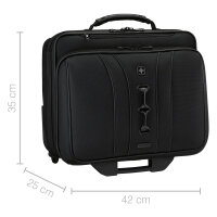 WENGER Legacy Black Series 39,62cm 15,6Zoll Wheeled Laptop Case w Tablet Pocket Black