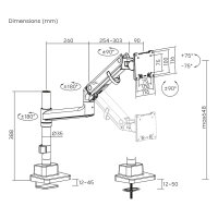 DIGITUS Single Monitorhalterung, 57", 27 kg