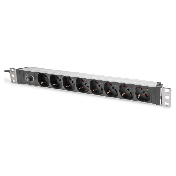 DIGITUS 8-Fach Steckdosenleiste 1HE PDU, IEC C14 St. IT