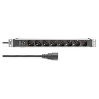 DIGITUS 8-Fach Steckdosenleiste 1HE PDU, IEC C14 St. IT