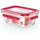 Emsa N10405 Clip & Close Glas Frischhaltedose 0.45 L Transparent/Rot