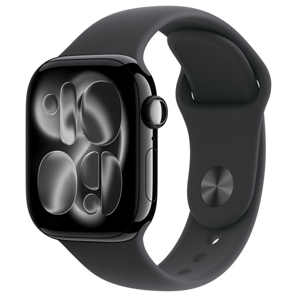 Apple Watch S11 Aluminium 42mm Diamantschwarz (Sportarmband schwarz) M/L