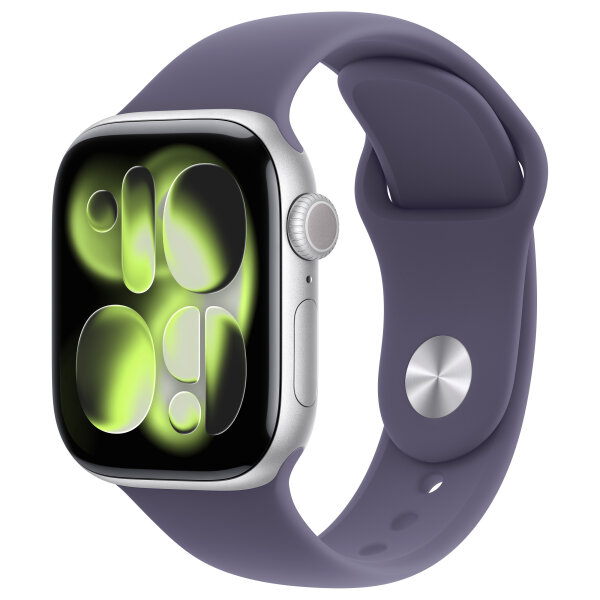 Apple Watch S11 Aluminium Cellular 42mm Silber (Sportarmband nebelviolett) M/L