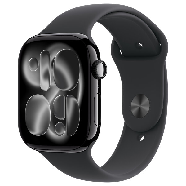 Apple Watch S11 Aluminium Cellular 46mm Diamantschwarz (Sportarmband schwarz) S/M
