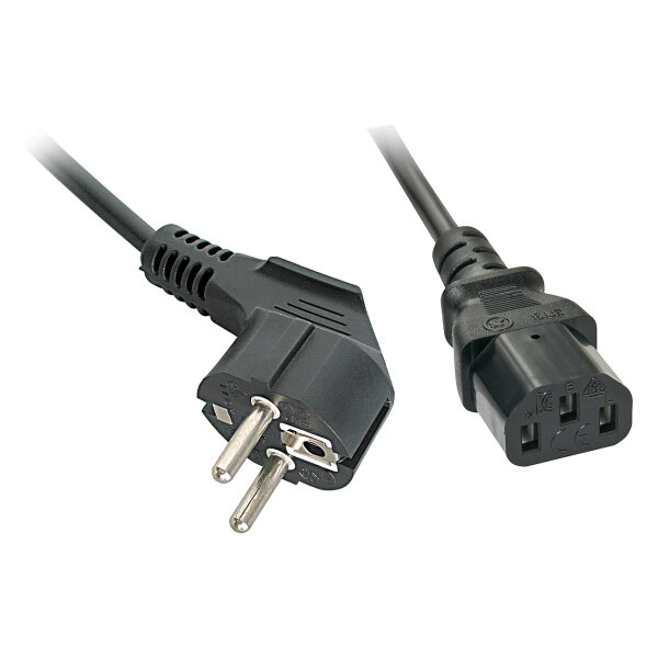 LINDY IEC-Netzkabel 5m Schuko-Winkelst. IEC320C13
