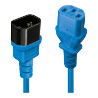 LINDY IEC-Netzverlängerung C14 - C13 blau 1m