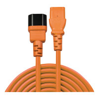 LINDY IEC-Netzverlängerung C14 - C13 orange 1m