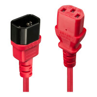 LINDY IEC-Netzverlängerung C14 - C13 rot 0.5m