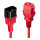 LINDY IEC-Netzverlängerung C14 - C13 rot 2m