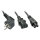 LINDY IEC-Y-Netzkabel an IEC C13 & C5 Schukostecker/C13 2m