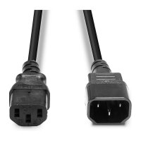 LINDY 0.5m IEC C14 an IEC C13 Netzkabel