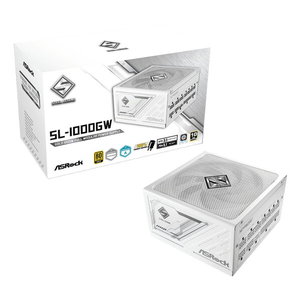 1000W ASRock Steel Legend SL-1000GW 1000W ATX 80+ Gold white retail