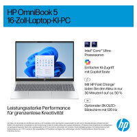 HP OmniBook 5 AI 16" 2K Core Ultra 5 225U 16GB/512GB SSD Win11 Home - 16-af1452ng