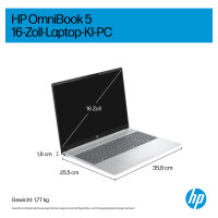 HP OmniBook 5 AI 16" 2K Core Ultra 5 225U 16GB/512GB SSD Win11 Home - 16-af1452ng