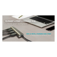 D I-TEC USB 3.0 Metal Charging HUB [4x USB Ladeport]