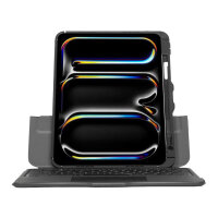TARGUS Versavu - Tastatur und Foliohlle - hinterleuchtet - kabellos - Bluetooth 5.0 - QWERTY - Spanisch - Schwarz