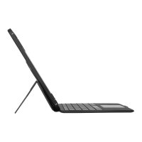 TARGUS Versavu - Tastatur und Foliohlle - hinterleuchtet - kabellos - Bluetooth 5.0 - QWERTY - Spanisch - Schwarz