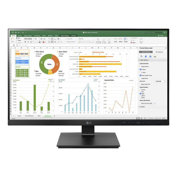 TFT LG 27BN65Q-B 27" QHD 2560x1440 Schwarz mit Standfuß