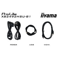 60,5cm/23,8" (1920x1080) iiyama ProLite XB2492HSU-B1 16:9 FHD IPS 3ms 120Hz HDMI DisplayPort USB VESA Speaker Black
