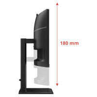 86,4cm/34" (3440x1440) AOC CU34E4CW 21:9 VA 4ms 120Hz Curved HDMI DisplayPort USB-C RJ45 VESA Speaker Webcam HDR10 KVM Black