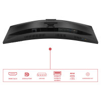86,4cm/34" (3440x1440) AOC CU34E4CW 21:9 VA 4ms 120Hz Curved HDMI DisplayPort USB-C RJ45 VESA Speaker Webcam HDR10 KVM Black