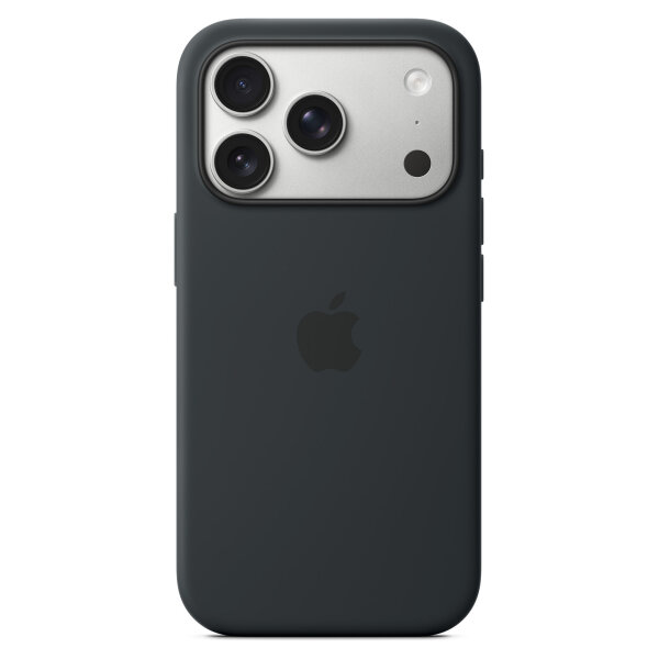 Silikon Case iPhone 17 Pro mit MagSafe (schwarz)